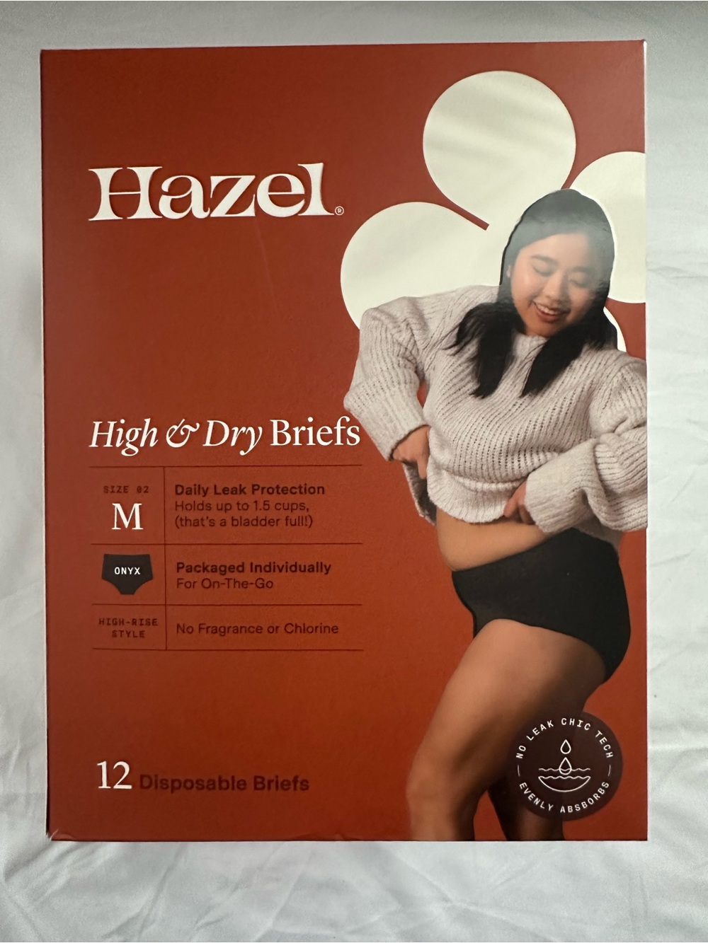 Hazel High & Dry Disposable Briefs Medium Onyx Black High-Rise 12 Count NIB - Picture 2 of 8